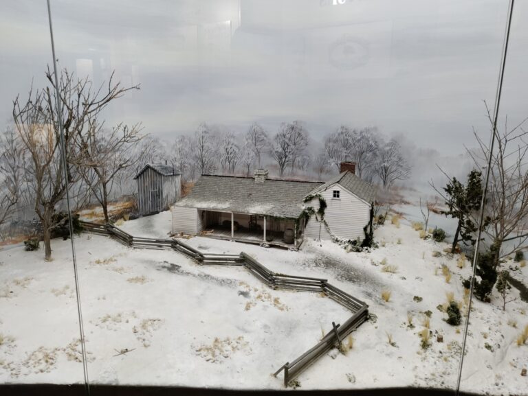 Diorama of the James Farm in Museum
